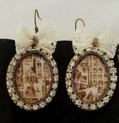 Earrings BolognArt Blaeu