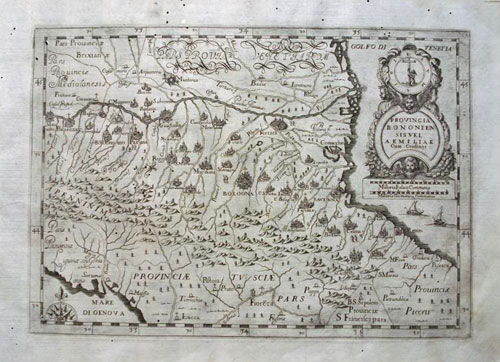 carta provincia Bologna Montecalerio 1643