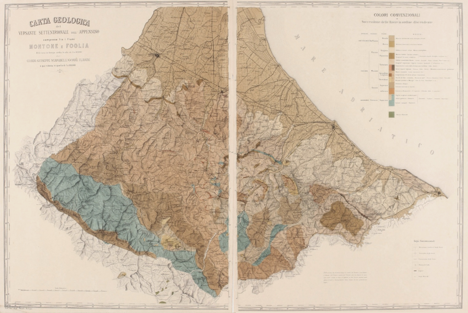 carta geologica Romagna Scarabelli