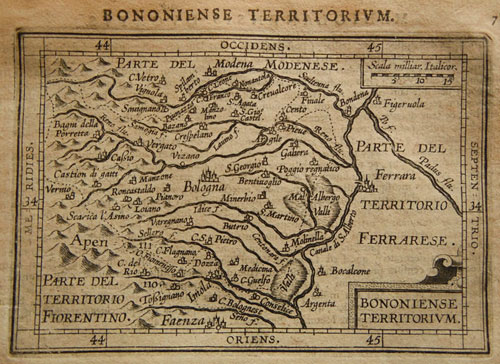 Ortelius Bononiense Territorium Epitome