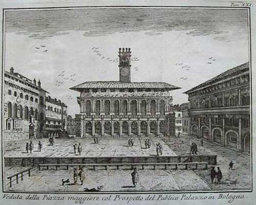 Salmon Piazza Maggiore Palazzo Pubblico Bologna 1757