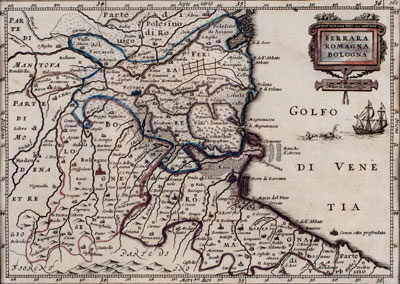 Ferrara Romagna Bologna - J. Hondius (1626/27)