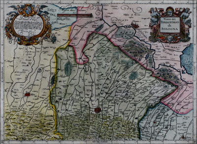 Piano del Territorio di Bologna - G.A. Magini (1599, ed. 1620)
