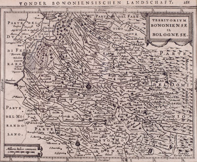 Territorium Bononiense Il Bolognese - G. Mercator (1628)
