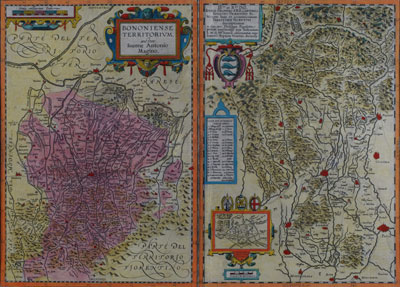 Bononiense Territorium / Territori Vicentini - A. Ortelius (1609)