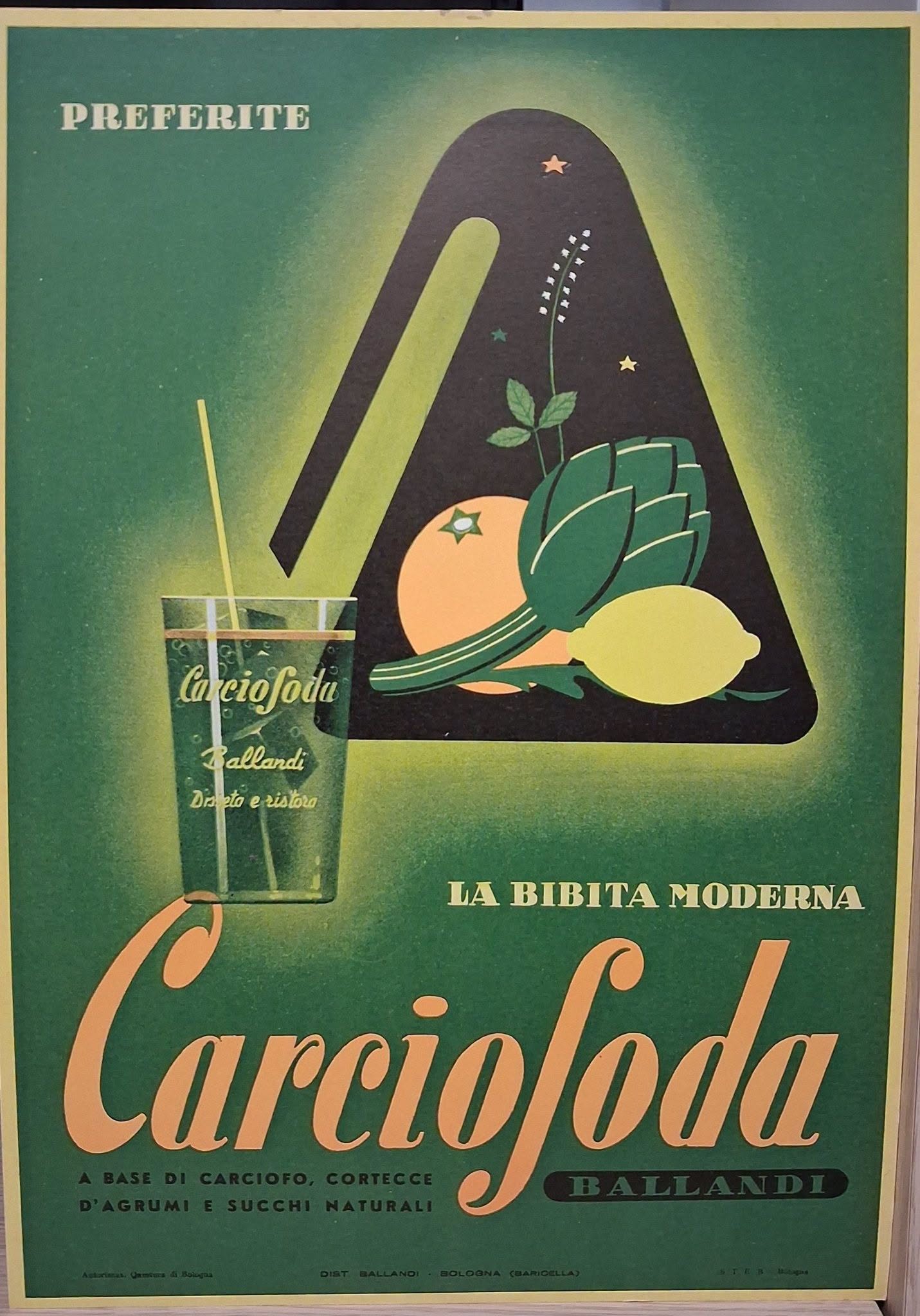 Pubblicità Carciosoda Ballandi, ca 1950 Pubblicità Carciosoda Ballandi, ca 1950